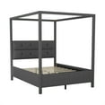 thumbnail image 5 of Queen Size Upholstery Canopy Platform Bed with Four Support Legs, Gray, 5 of 9