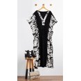 thumbnail image 5 of HAPPY BAY Women's African Beach Maxi Plus Size Caftan Casual Long Slit Dress Loungewear Dashiki Dresses for Women 2X-3X Tie Dye, Black, 5 of 5