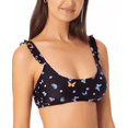 thumbnail image 2 of California Waves Womens Printed Ruffled Bikini Swim top, 2 of 3