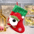 thumbnail image 4 of Medias navideñas bolsa de regalo 3D Papá Noel muñeco de nieve reno calcetines de peluche percha calcetines de Navidad decoración Navidad, 4 of 5