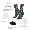 thumbnail image 3 of Kdxio Autumn with Pumpkins Print Children's Socks for Daily Wear and Sports Use Colorblock Mid-Calf Design Breathable Material, 3 of 5