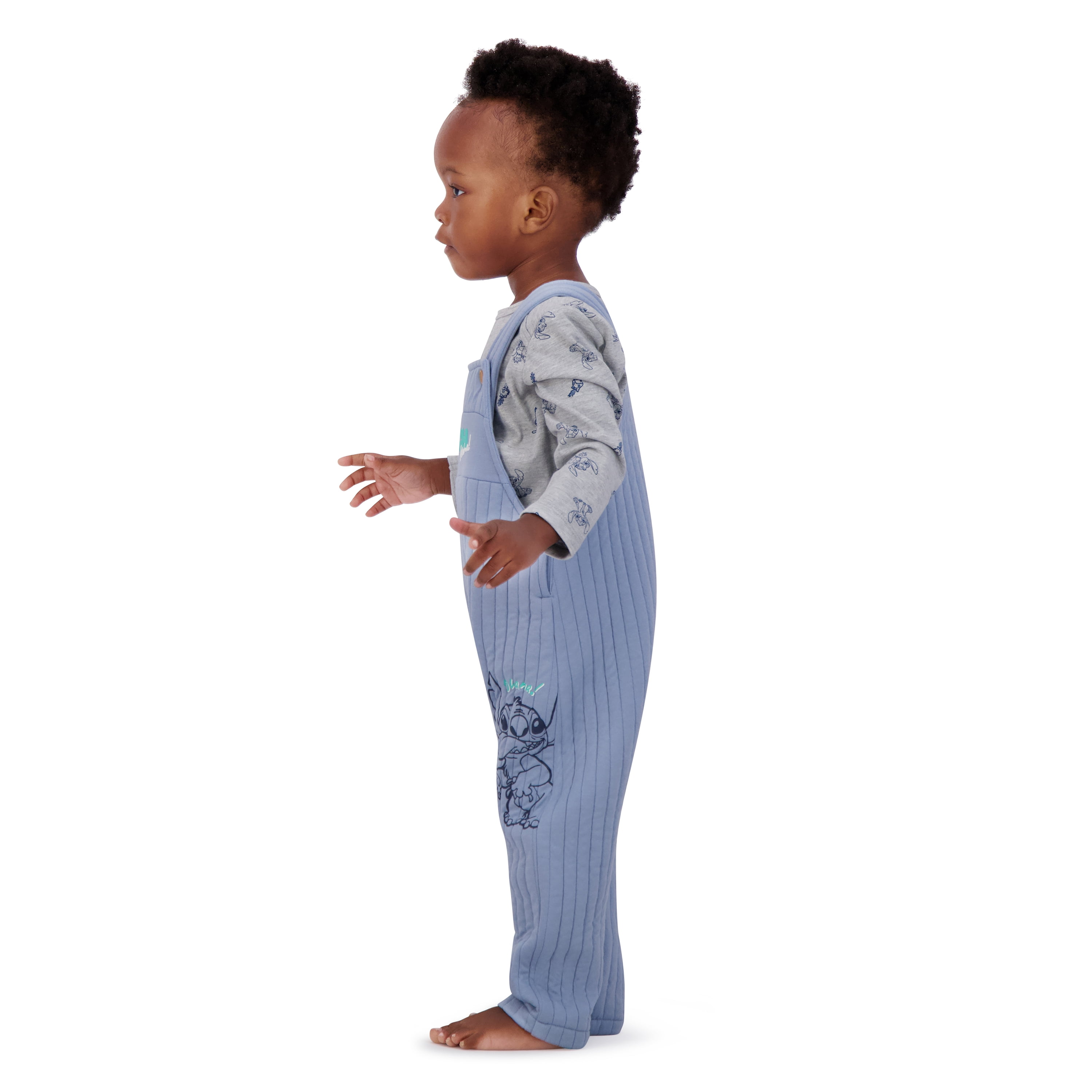Stitch Baby Boy Overall Set, Sizes 0-24 Months