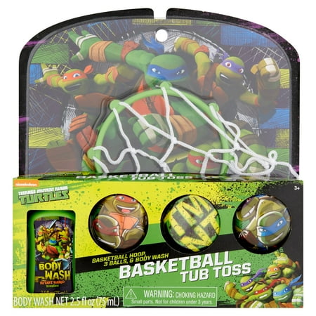 Teenage Mutant Ninja Turtles Body Wash and Basketball Tub Toss Set, 5pcs