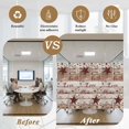 thumbnail image 6 of Vintage Farmhouse Window Privacy Film, Brown Country Star Berries Wooden Grain Static Cling UV Sun Blocking Tint Film Heat Control Windows Films for Bedroom Bathroom, Window Stickers 29.5"x78.7", 6 of 8