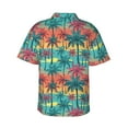 thumbnail image 3 of Haiem Hawaii Palms Printed Hawaiian Shirt for Men - Men’s Casual Beach Summer Shirts - Stretch Fabric with Modern Fit-Large, 3 of 9