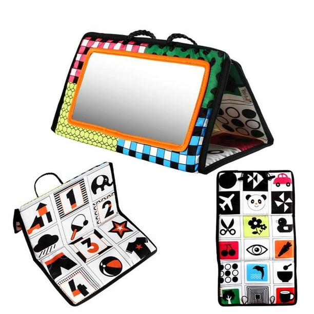 Miroir de sol noir et blanc pour bébé, jouets sensoriels pour bébé de 6 à 12