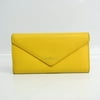 Authenticated Used Balenciaga Paper 499207 Unisex Leather Long Wallet (bi-fold) Yellow