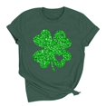thumbnail image 4 of Womens St Patrick's Day T-Shirt Short Sleeve Crew Neck Cotton Shirt Irish Clover Shamrock Holiday Graphic Tee Tops, 4 of 6