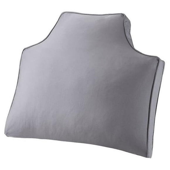 Pemberly Row Cotton Canvas Oversized Headboard Pillow in Gray