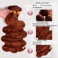thumbnail image 3 of Extensiones de cabello Auokmar Red Copper Body Wave, 70 cm, 150% de densidad, 3 of 7