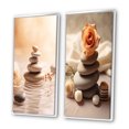 thumbnail image 3 of Designart "Spa Serenity Delicate Balance with Zen Stones" Spiritual Stone Framed Wall Art Set Of 2 - Traditional White Frame Gallery Set For Office Decor, 3 of 6
