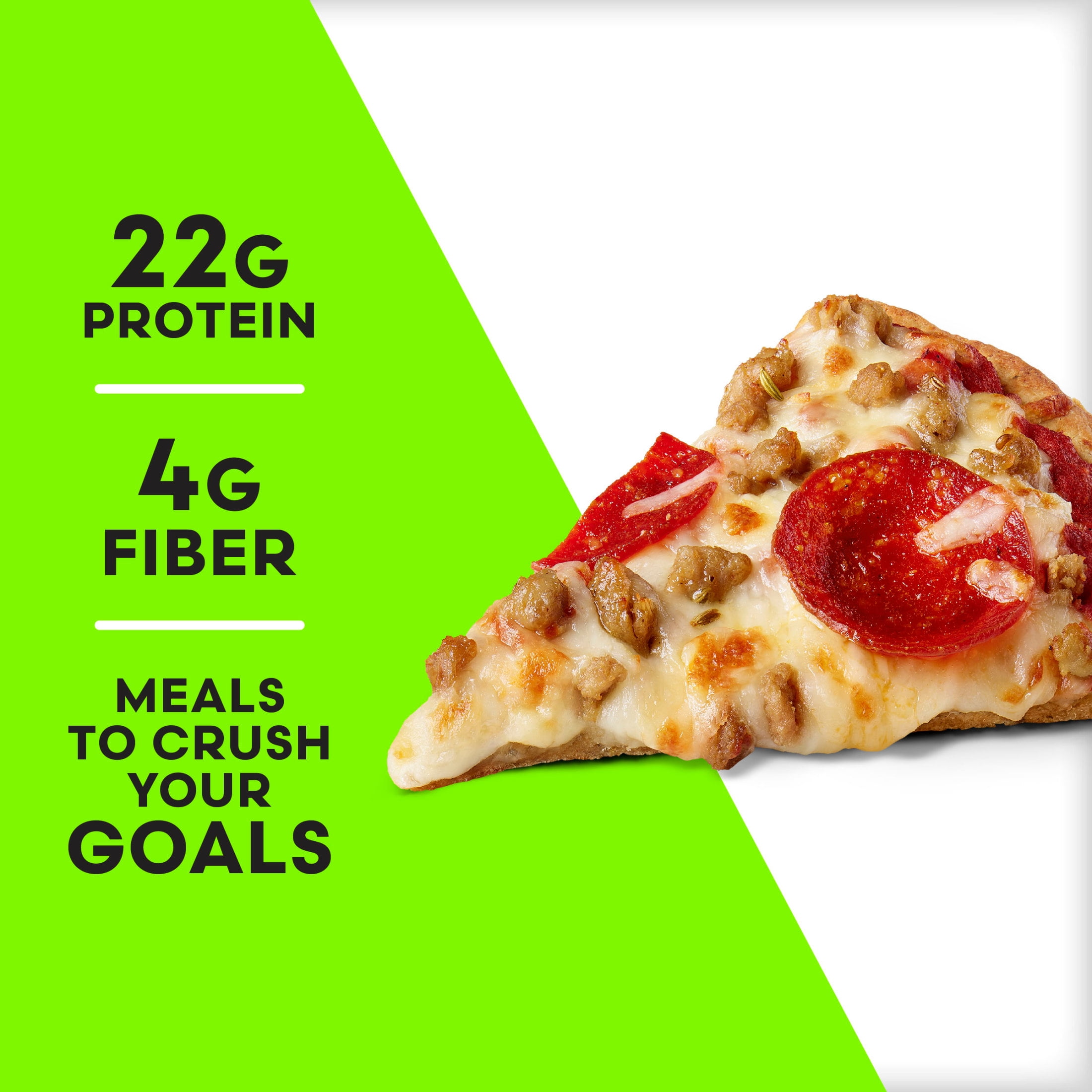 Vital Pursuit High Protein Personal Three Meat Pizza with Cauliflower Crust Frozen Food, Air Fryer Ready Dinner Meal, 6.5 oz (Frozen)