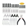 thumbnail image 2 of Juego De 84 Uds. De Alicates De Corte De Extremo Con Cabezal De Cremallera, Kit De Reparación De Repuesto De Cremallera, Bolsos De Chaqueta De Ropa De Nailon Pintado De Aleación De Zinc Yuarrent HA020267-00, 2 of 5