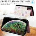 thumbnail image 5 of TECH CIRCLE For iPhone XS Max Wallet Case with Card Holder,PU Leather Kickstand Flower Case Magnetic Clasp Kickstand Shockproof Protective Cover for Apple iPhone XS Max 6.5" 2018,Color Flower, 5 of 7