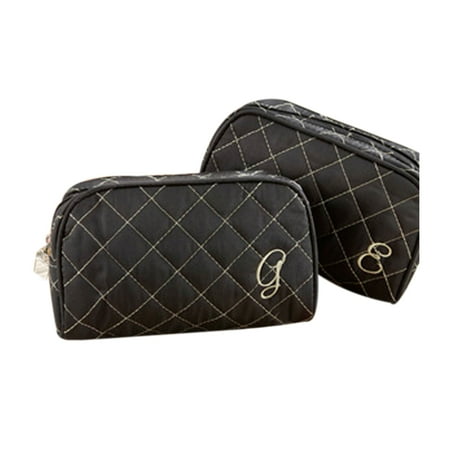 Couture Makeup - Cosmetic Couture Quilted Monogrammed Make-Up Bag