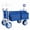 Blue + With Chair Racks, variant on LuckyNote Beach Wagon Cart, 500lbs Heavy Duty Collapsible Folding Wagon, 150L, 9" PVC All-Terrain Wheels, Cooler & Storage Bags for Beach Camping, Blue