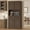 Brownish red, variant on Huisuilinss Fluted Pantry Cabinet,Kitchen Pantry Cabinet,70" Tall Pantry Storage Cabinet With Countertop,Kitchen Hutch Cabinet With Doors And Drawer,Freestanding Cupboard For Dining Room Living Room