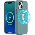 thumbnail image 1 of wonima11 SURPHY Magnetic Case Designed for iPhone 13 Mini Case Compatible with MagSafe (5.4 inch 2021 Release), Liquid Silicone Phone Case with Microfiber Lining (Cactus Green), 1 of 1
