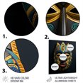 thumbnail image 3 of Designart "Tribal Akan African Mask II" African Tribal Metal Art Print, 3 of 5