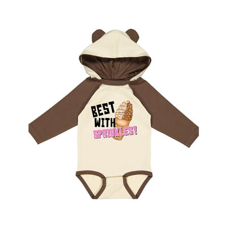 

Inktastic Best with Sprinkles Ice Cream Twist Cone Gift Baby Boy or Baby Girl Long Sleeve Bodysuit