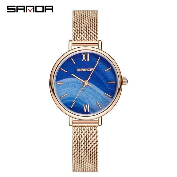 Explojoy Women's Vintage Quartz Watch – Waterproof, Roman Numerals, Stainless Steel or Leather Strap