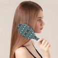 thumbnail image 2 of Green Christmas Reindeer and Snowflake Pattern Hair Brush,Girls Detangling Hair Brush,Glide Through Tangles with Ease for Wet & Dry Hair,8.8"X2.8", 2 of 7