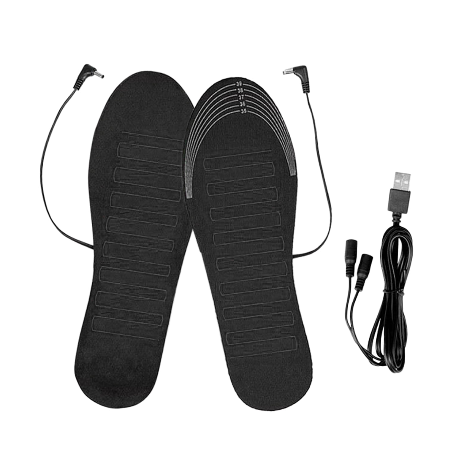 CW_ USB Heating Electric Heated Unisex Shoe Insoles Heater Winter Feet Warmer Pa 