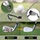 thumbnail image 2 of Naiovety Cepillo de ranura de doble cara para palos de Golf, cepillos de limpieza de mano de mango largo, depurador de golf portátil con Clip a presión, Golf Naiovety OD3073-00, 2 of 6