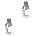 thumbnail image 1 of Inteprter Soporte para teléfono móvil de escritorio de 360 °, tableta plegable, soporte de escritorio ajustable de aleación de aluminio Plata 2Conjunto, 1 of 6