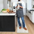 thumbnail image 4 of Boho Kitchen Mat Set of 2,Modern Farmhouse Kitchen Rugs and Mats Non Skid Washable,Moroccan Boho Runner Rugs with Rubber Backing for Kitchen Decor Accessories (Grey/Off-White 17"x47"+17"x30"), 4 of 6