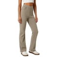 thumbnail image 2 of YHAJDS Women Wide Leg Yoga Pants Button Pocket Design Casual Fitness Long Bottoms, 2 of 8