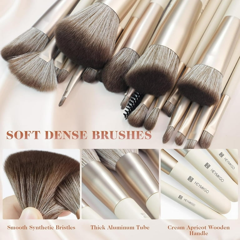 HEYMKGO, Makeup Brush Set, 22Pcs with Bag, Complete Makeup Kit