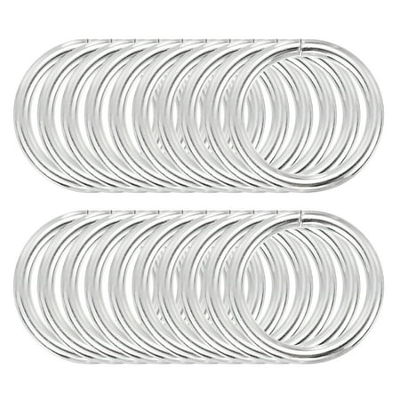Uxcell 60 Pcs Metal Hoop Rings for Craft 1.3 Inch Floral Wreath Macrame Hoops Dream Catcher Rings for DIY Crafts Macrame Plant Hangers, Silver