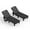 Black, variant on MRUAKA Oversized Outdoor Chaise Lounge Chair Set of 2, 5-Level Adjustable Backrest Resin Patio Lounger with Cup Holder, Easy Assembly for Pool Beach Garden