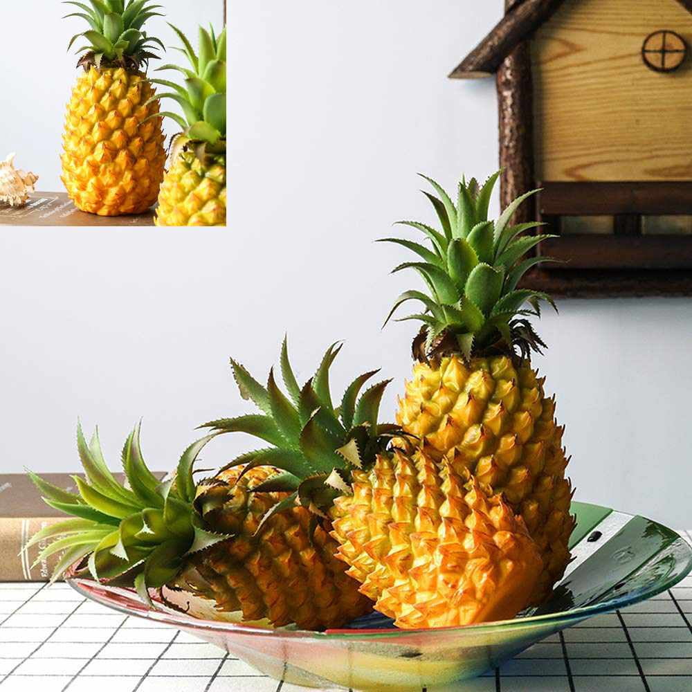 Lifelike Simulation Artificial Pineapple, Yellow/Green, Realistic