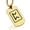 Gold, variant on Stainless Steel Elder Futhark Perdhro Rune Dog Tag Pendant Necklace
