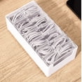 thumbnail image 3 of 7 Box Cable Organizer Storage Box, Desktop Cable Management , Power Cord Organizer for Office,Home,Desk Accessories Storage Stationery Supplies and Accessories（Clear）, 3 of 5