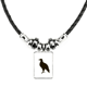 thumbnail image 1 of black eagle animal lindo retrato collar a mano colgante de cuerda de cuero Unbranded M, 1 of 3