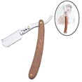 thumbnail image 1 of Straight razor with real wood handle with blade holder, 1 of 7