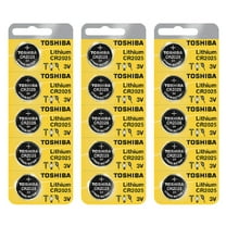 Toshiba CR2025 3 Volt Lithium Coin Battery (15 Batteries)