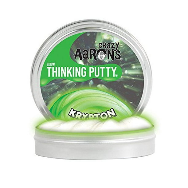 Crazy Aaron's Thinking Putty, 3.2 Ounce, Glow In The Dark Krypton
