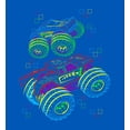 thumbnail image 2 of Neon Monster Trucks Adult Royal Blue Crew Neck Short Sleee Tee-XS, 2 of 4