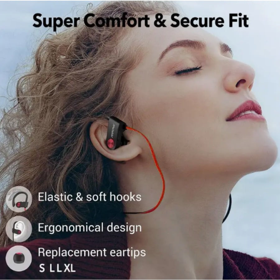 Wireless Sports Headphones, 12-Hour Battery Life, Comfortable Ear Hooks, High-Definition Sound Quality, Low Latency, Suitable for Fitness and Running