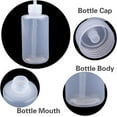 thumbnail image 3 of Zhuge 250ml Plastic Safety Wash Bottle, Transparent White Lab Squeeze Bottle with Narrow Mouth and Scale Labels, Squirt Bottle For Plant Flower Succulent Watering - 2 Packs, 3 of 5