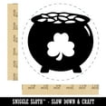 thumbnail image 2 of Lucky Pot of Gold with Shamrock Saint Patrick's Day Self-Inking Rubber Stamp Ink Stamper - Pink Ink - Large 1-1/2 Inch, 2 of 7