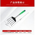 thumbnail image 2 of Raindrops 12.5 Inch Stainless Steel Garden Rake with Pointed Claws and Lightweight for Yard and Lawn Care, 2 of 6