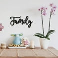 thumbnail image 6 of Family Word Cutout Sign Laser Cut Wood Letter Sign Black Wall Decor Unfinished Wooden Signs Wall Art Basswood Hanging Sculpture Decor for Craft DIY Home Farmhouse Front Door 11.9x5.9Inch, 6 of 9