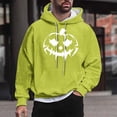 thumbnail image 1 of Sudadera con capucha de Halloween para hombre, informal, de moda, con cuello redondo, estampado, manga larga, blusa de poliéster, 1 of 5