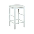 thumbnail image 3 of Linon Tifton Set of Two 25" Backless Faux Leather Wood Counter Stools in White, 3 of 10