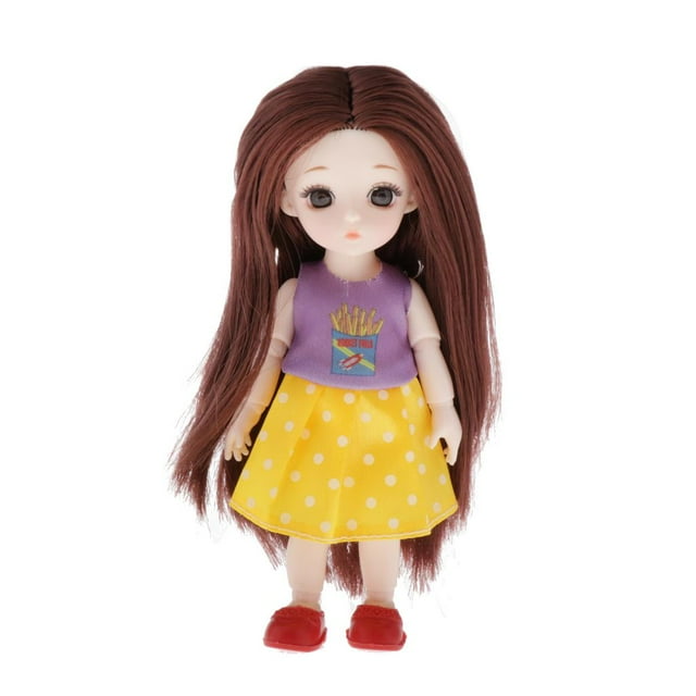 Ropa de muñeca 13 articuciones Muñeca Moda Zapatos Set Juguete A3 Cabello liso Zulema Muñeca de juguete para niñas